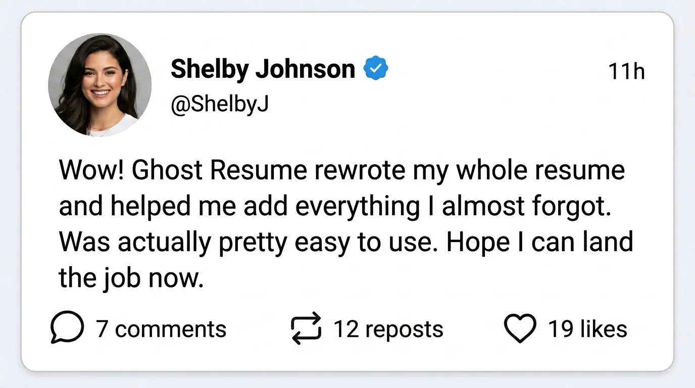 Ghost Resume user result 6